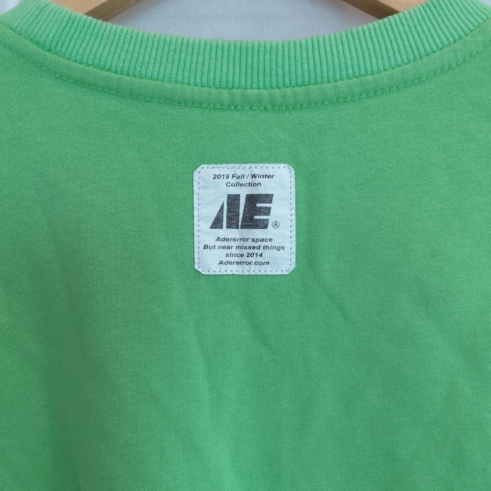 Ader Error Boxer print oversized neon green sweatshirt - Picture 5 of 9